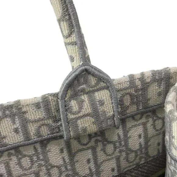 DIOR/ChristianDior Book Tote Bag Medium - White Gray Light gray Jacquard - Picture 7 of 16